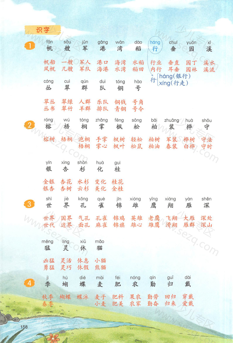 文档 25秋二年级上册语文课后生字组词 的截图预览 2
