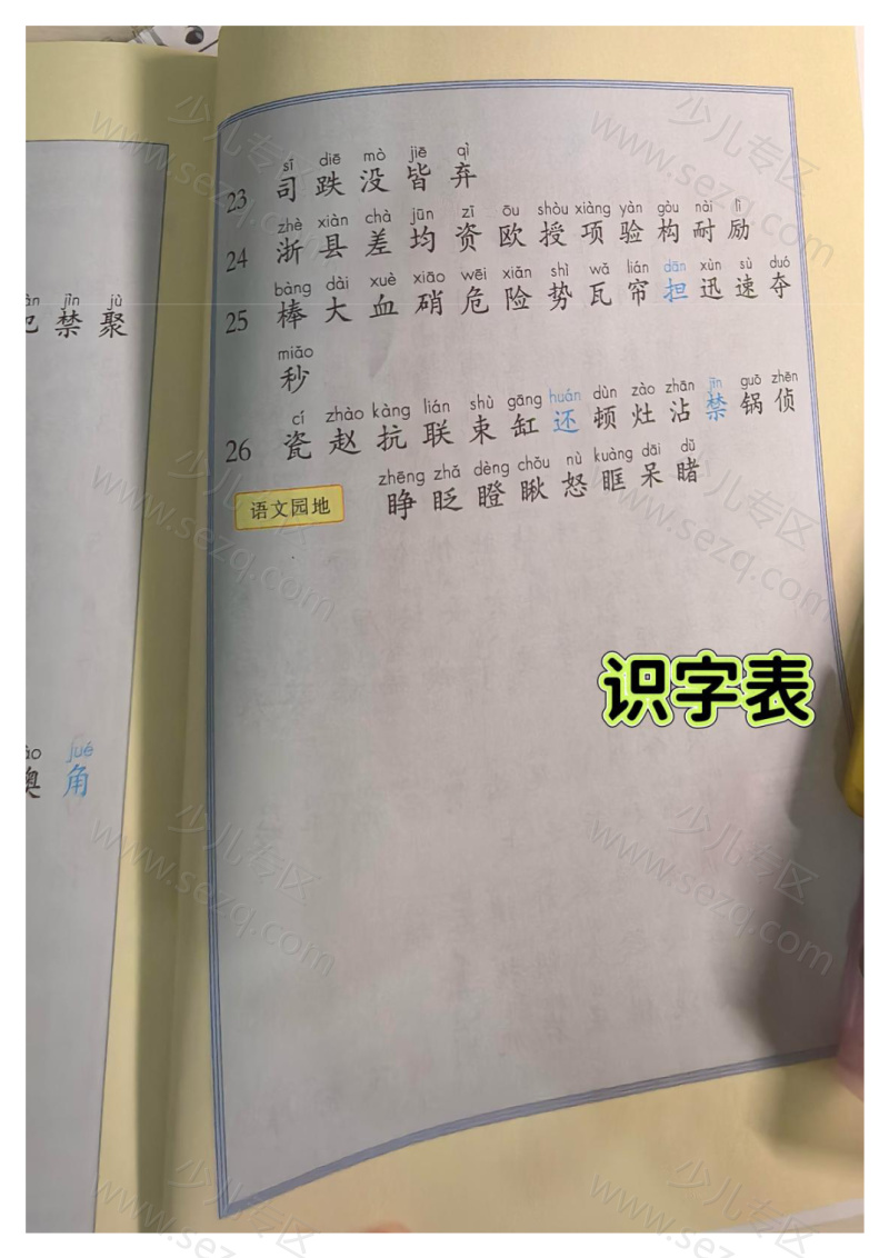 文档 25新版三上语文识字表写字表词语表(最新版预习) 的截图预览 3