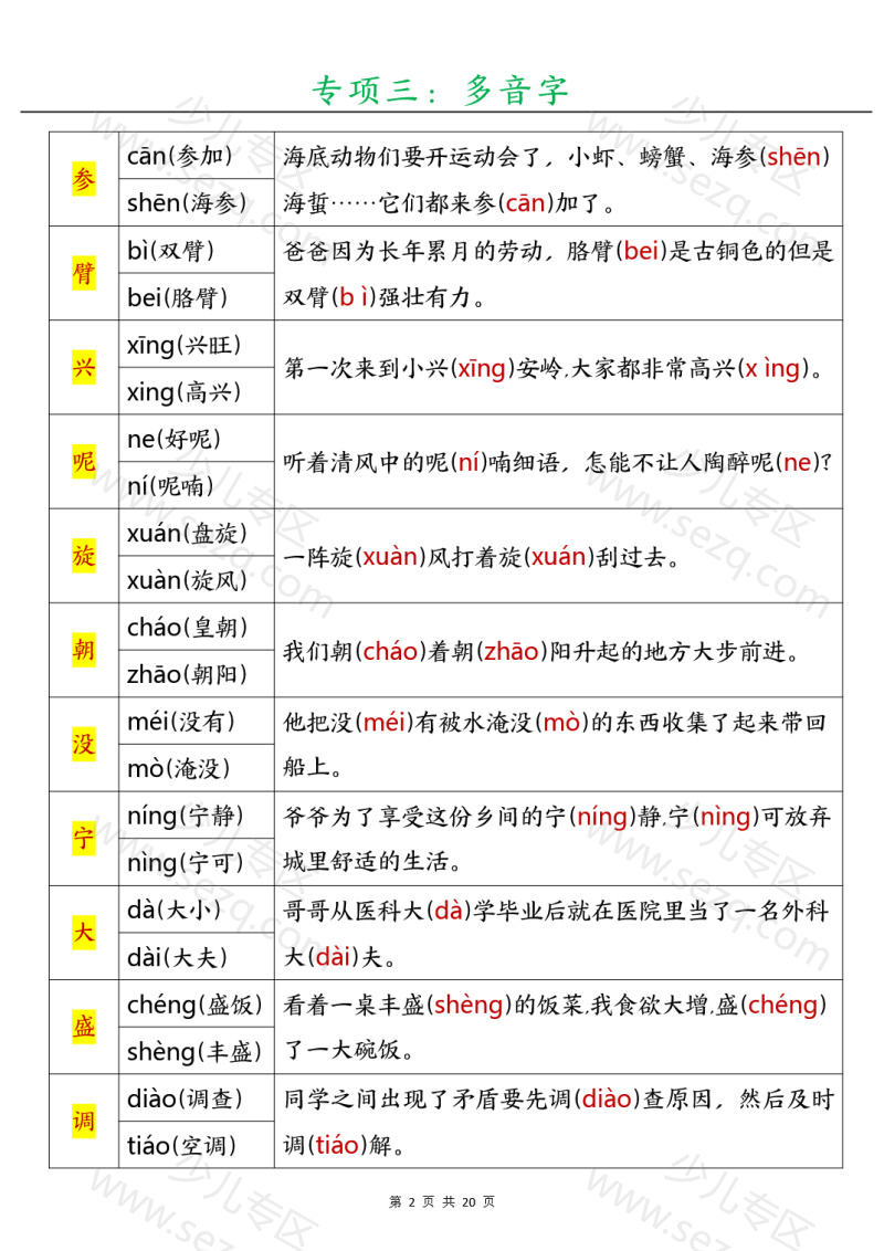 文档 三上语文【暑假预习十三大专项】 的截图预览 2