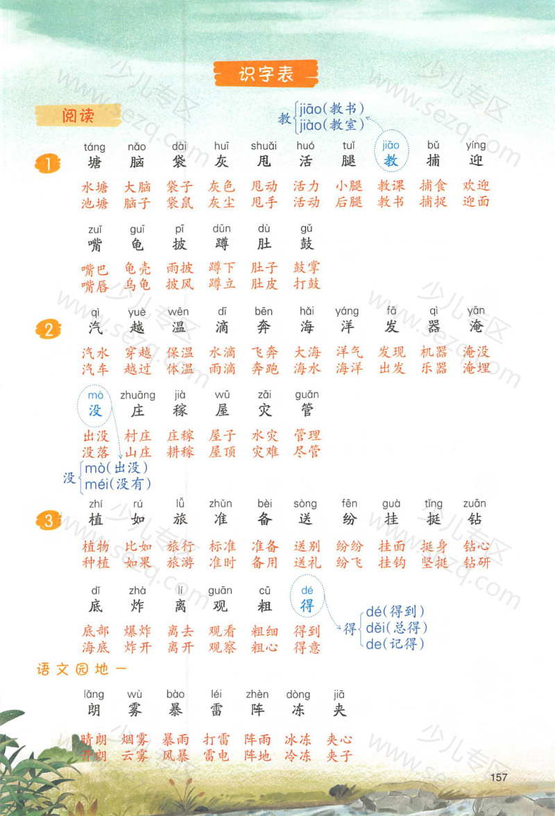 文档 25秋二年级上册语文课后生字组词 的截图预览 1
