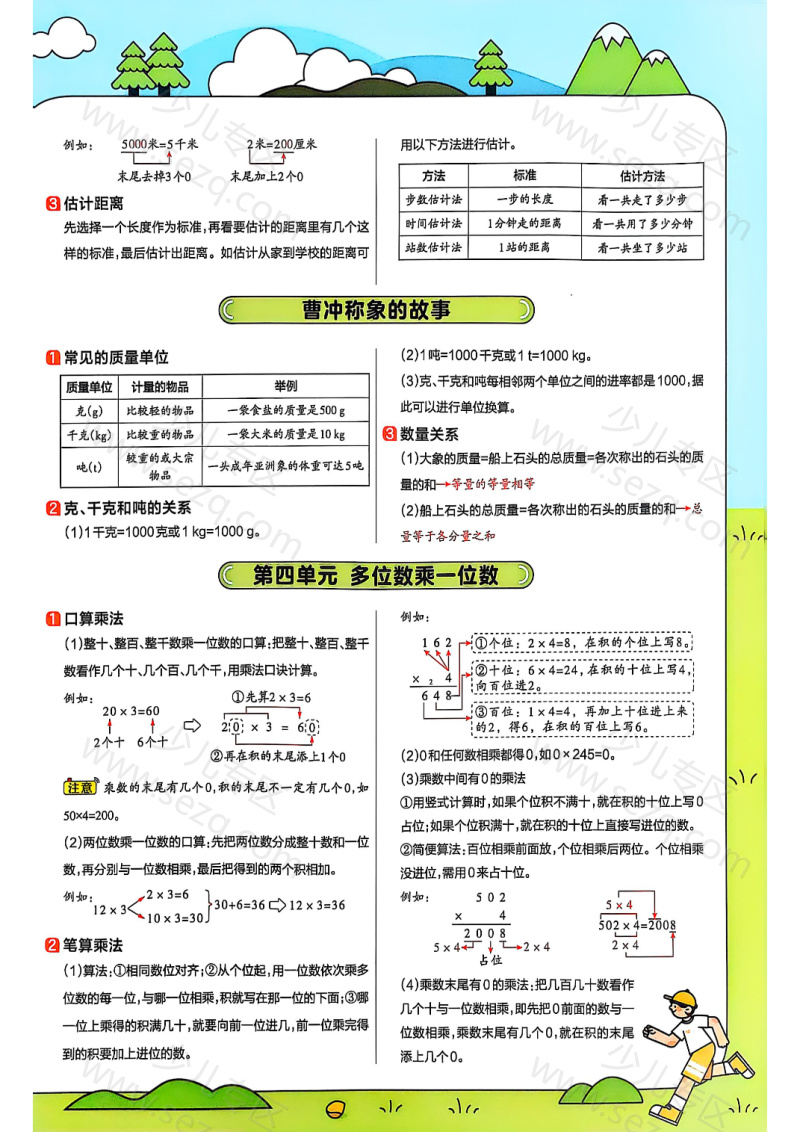 文档 25秋新版三年级上册数学人教版上册全册知识点汇总 的截图预览 2