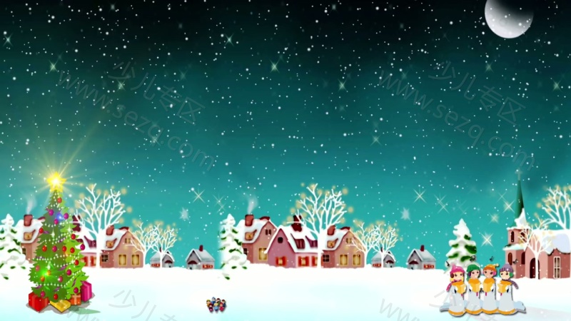 英文圣诞歌曲视频动画的剧照截图4