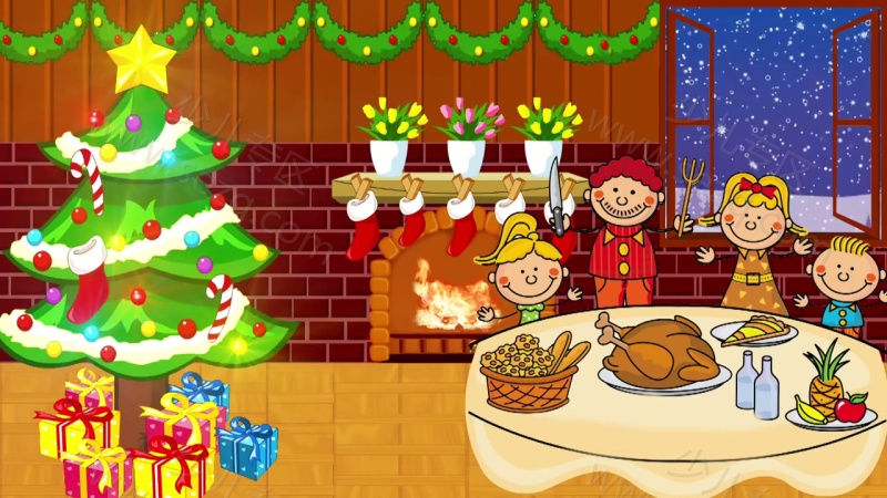 英文圣诞歌曲视频动画的剧照截图3