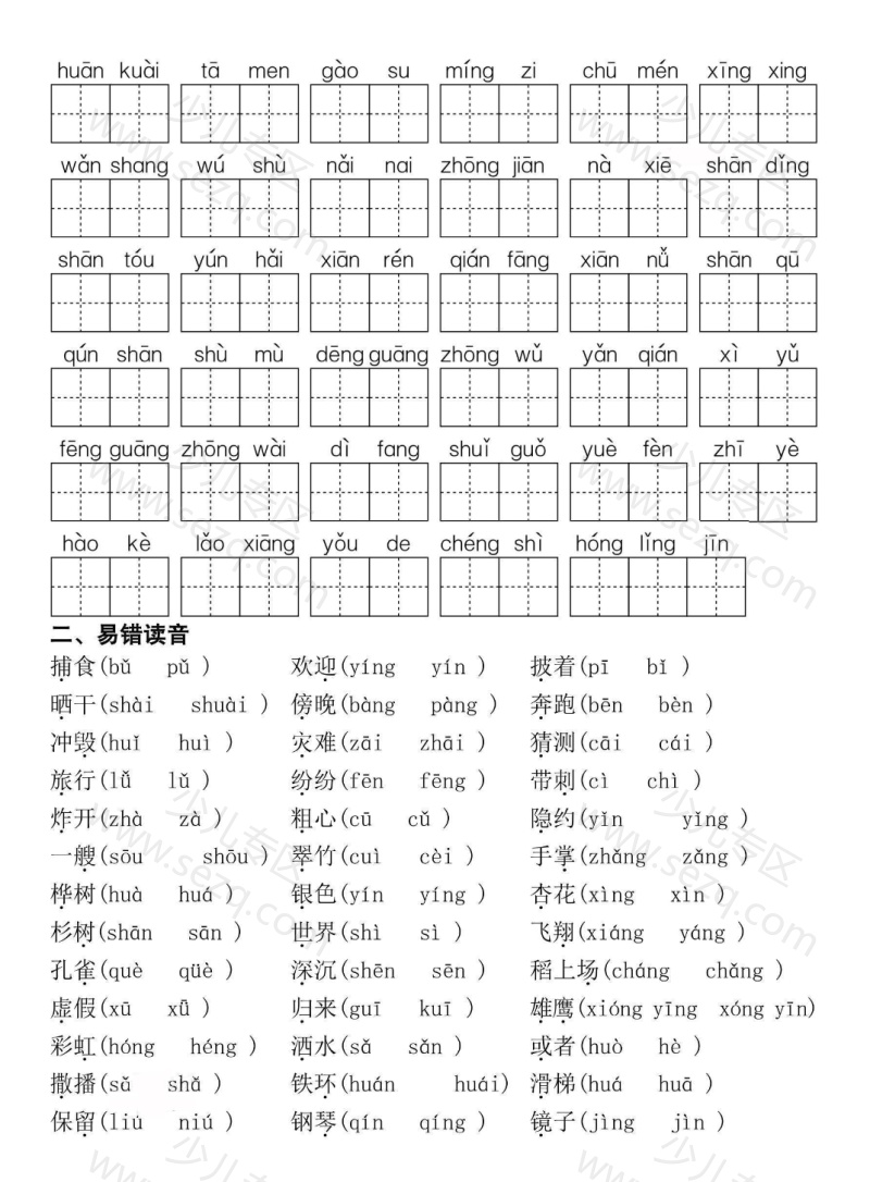 文档 25新二年级上册语文期中复习考点通关练习(含答案) 的截图预览 2